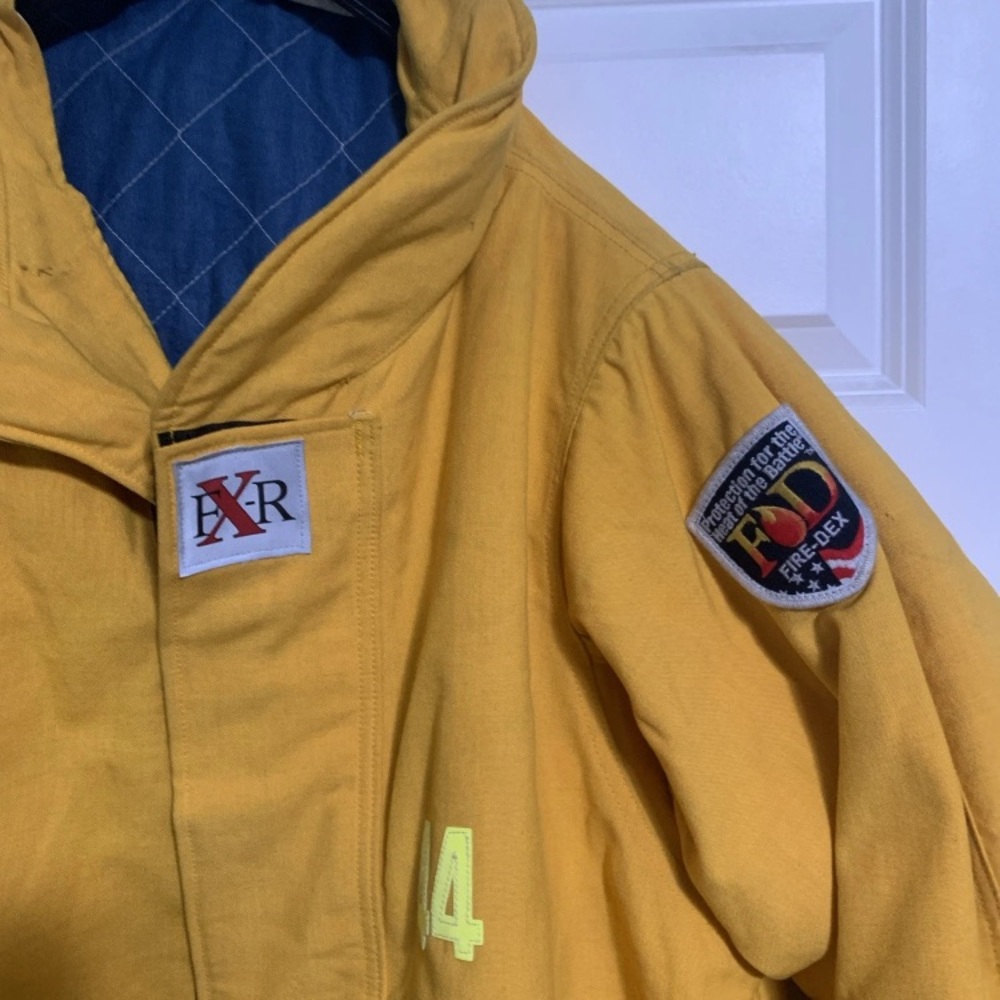 Yellow Fire-Dex Firefighter Jacket with Patch